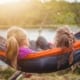 kids enjoying quiet time in hammock