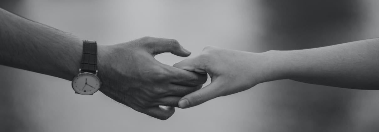 couple holding hands