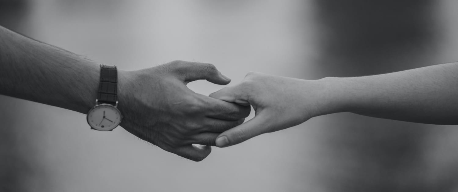 couple holding hands