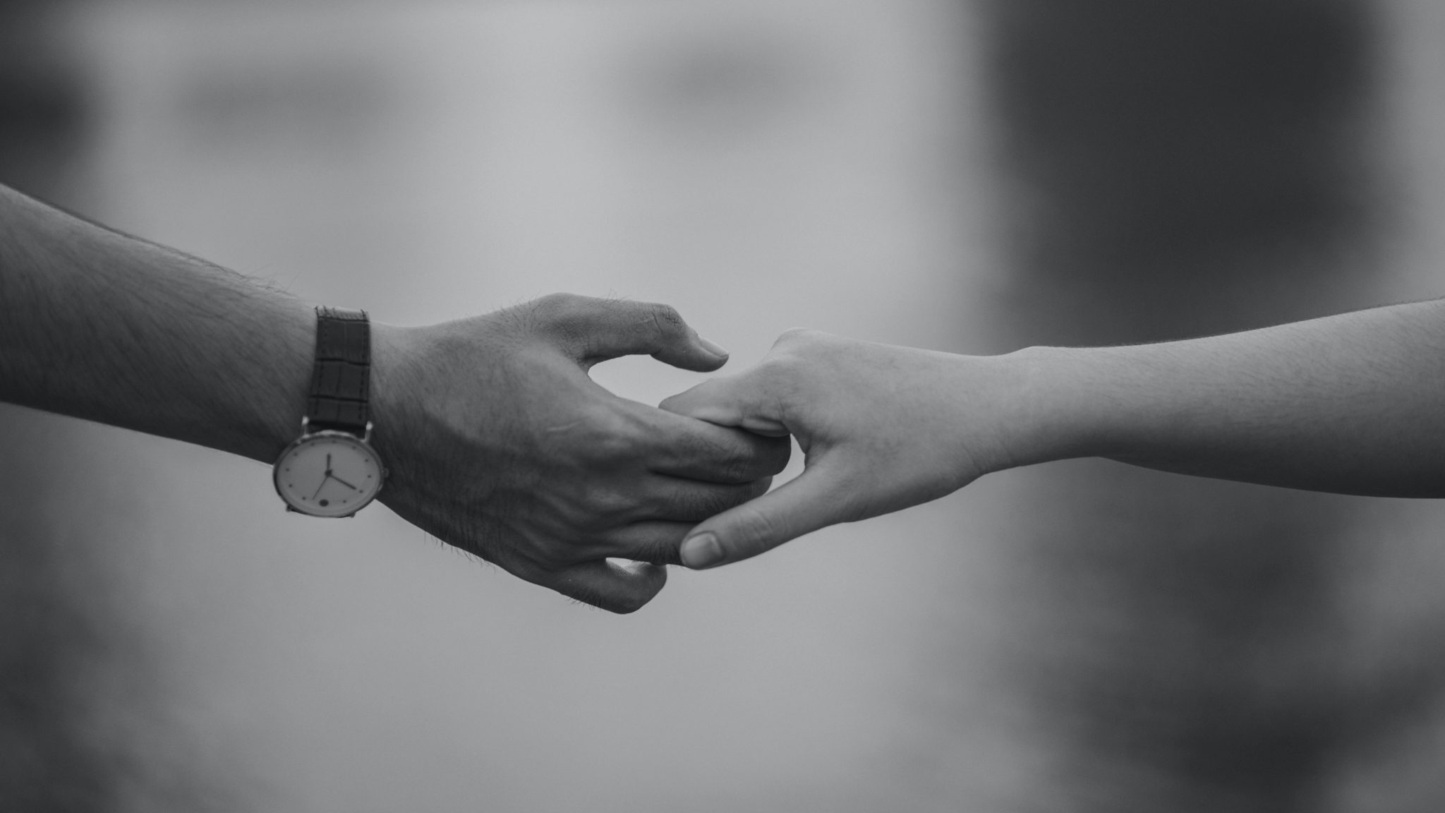 couple holding hands