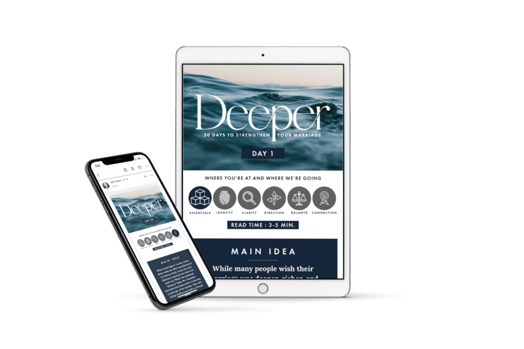DeeperEmailMockup_ ipad and iphone x standing portrait