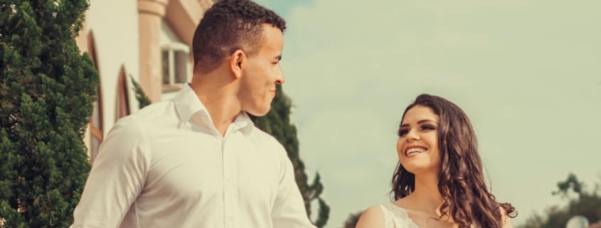 couple smiling at each other
