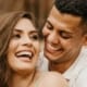 couple laughing together