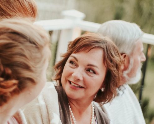 in-laws and family gathered
