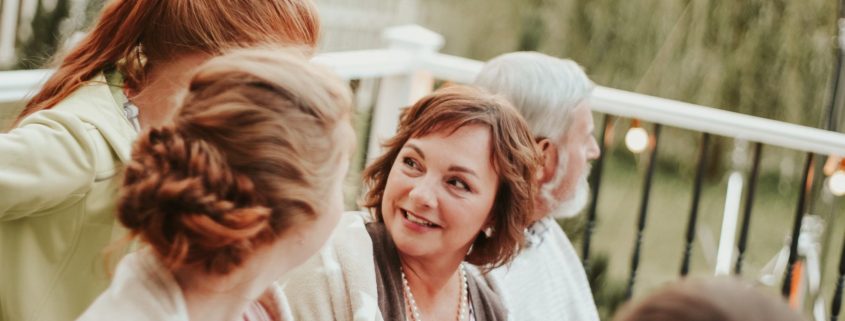 in-laws and family gathered