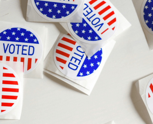 "Voted" stickers