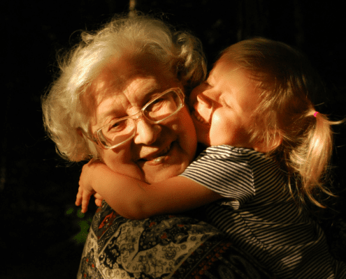 grandmother and granddaughter