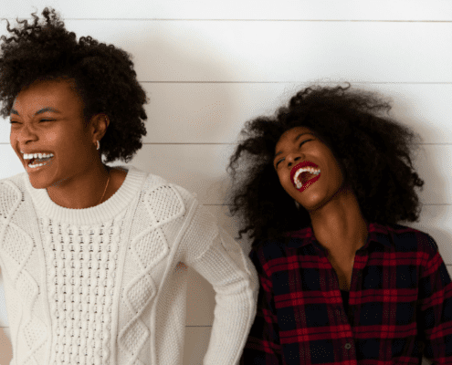Two women who are friends